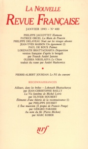  Gallimard - La Nouvelle Revue Française N°480, janvier 1993 : .
