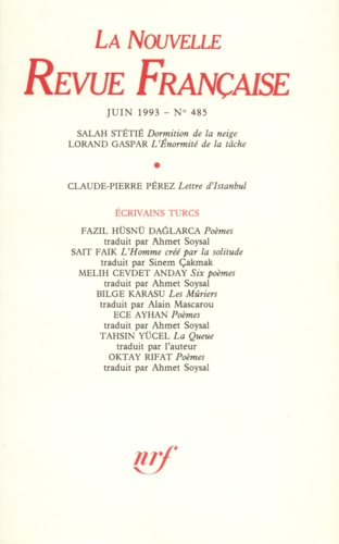 La Nouvelle Revue Française N°485, juin 1993