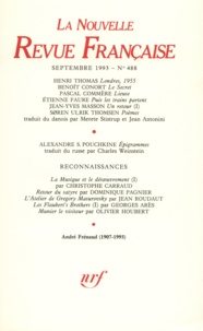  Gallimard - La Nouvelle Revue Française N°488 septembre 1993 : .