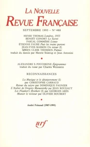 La Nouvelle Revue Française N°488 septembre 1993
