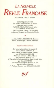 La Nouvelle Revue Française N° 493, février 1994