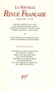 La Nouvelle Revue Française N° 494, mars 1994
