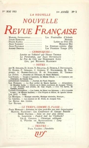 La Nouvelle Revue Française N° 5 mai 1953