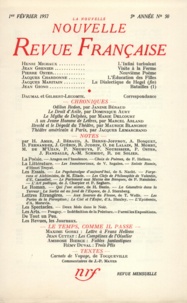  Gallimard - La Nouvelle Revue Française N° 50 février 1957 : .