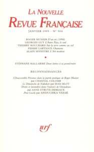  Gallimard - La Nouvelle Revue Française N°504 janvier 1995 : .