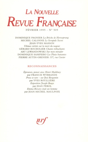 La Nouvelle Revue Française N° 505, février 1995