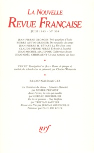  Gallimard - La Nouvelle Revue Française N° 509, juin 1995 : .
