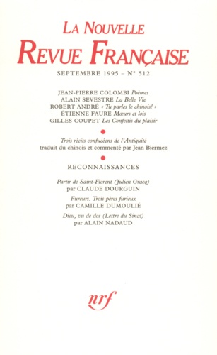 La Nouvelle Revue Française N° 512, sept 1995