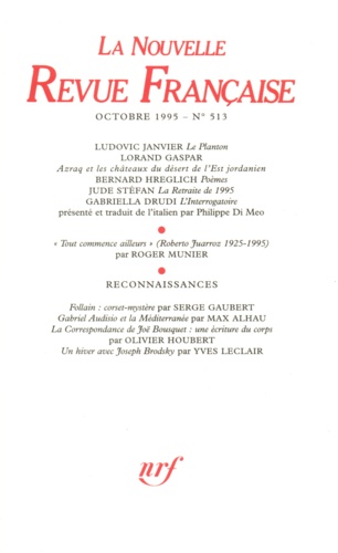 La Nouvelle Revue Française N° 513 octobre 1995