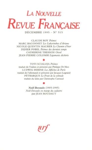 La Nouvelle Revue Française N° 515 décembre 1995