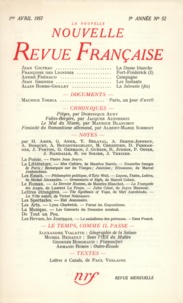  Gallimard - La Nouvelle Revue Française N° 52 avril 1957 : .