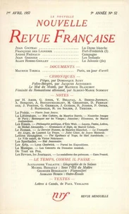La Nouvelle Revue Française N° 52 avril 1957