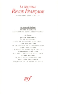  Gallimard - La Nouvelle Revue Française N° 526 (novembre 199 : .