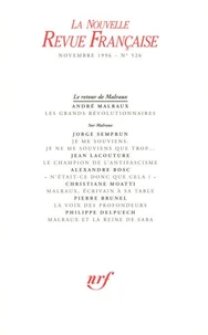 La Nouvelle Revue Française N° 526 (novembre 1996)