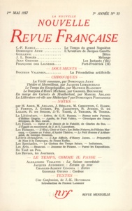  Gallimard - La Nouvelle Revue Française N° 53 mai 1957 : .