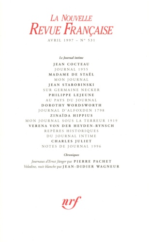 La Nouvelle Revue Française N° 531 avril 1997