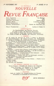  Gallimard - La Nouvelle Revue Française N° 59 novembre 1957 : .
