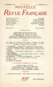  Gallimard - La Nouvelle Revue Française N° 62, février 1958 : .