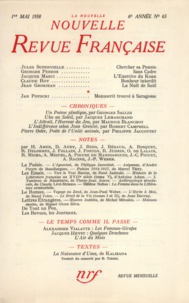  Gallimard - La Nouvelle Revue Française N° 65 mai 1958 : .