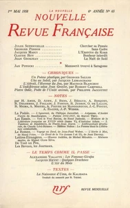 La Nouvelle Revue Française N° 65 mai 1958