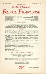 La Nouvelle Revue Française N° 66, juin 1958