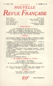  Gallimard - La Nouvelle Revue Française N° 68 août 1958 : .