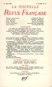  Gallimard - La Nouvelle Revue Française N° 77 mai 1959 : .