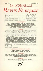 La Nouvelle Revue Française N° 77 mai 1959
