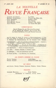  Gallimard - La Nouvelle Revue Française N° 78, juin 1959 : .
