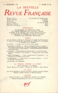  Gallimard - La Nouvelle Revue Française N° 84 décembre 1959 : .