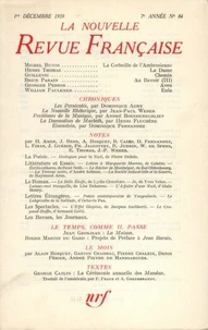 La Nouvelle Revue Française N° 84 décembre 1959
