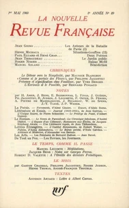 La Nouvelle Revue Française N° 89 mai 1960