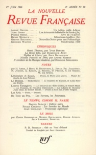 Gallimard - La Nouvelle Revue Française N° 90, juin 1960 : .