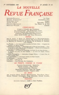  Gallimard - La Nouvelle Revue Française N° 95 novembre 1960 : .