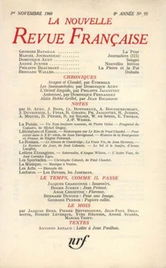 La Nouvelle Revue Française N° 95 novembre 1960
