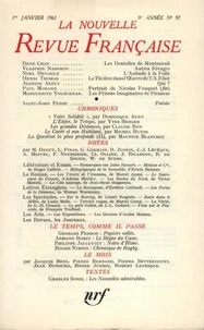 La Nouvelle Revue Française N° 97 janvier 1961