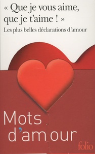 Mots D Amour Pack 3 Volumes Que Je Vous Aime De Gallimard Poche Livre Decitre