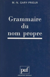 Grammaire du nom propre