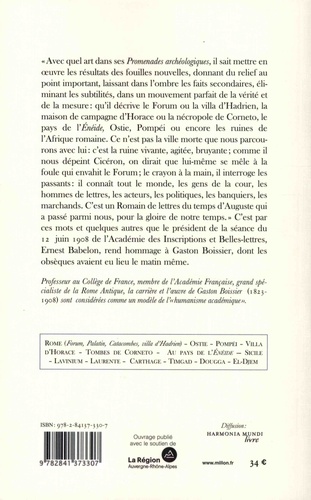 Promenades archéologiques. Volume 1, Promenades archéologiques (Rome, Pompéi) ; Nouvelles promenades archéologiques (Horace et Virgile) ; L'Afrique romaine