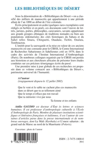 Les bibliothèques du désert.
