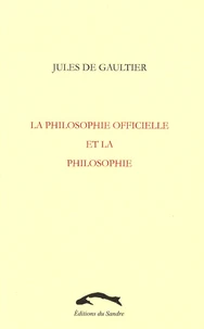 La philosophie officielle et la philosophie