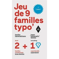 Jeux de 9 familles typographiques