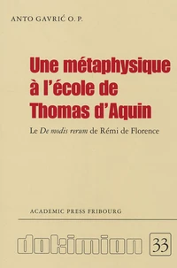 Une métaphysique à l'école de Thomas d'Aquin