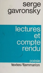 Lectures et compte rendu