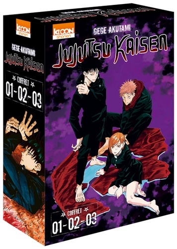 Jujutsu Kaisen  Coffret en 3 volumes : Tome 1, Ryomen Sukuna ; Tome 2, Naissance de la matrice ; Tome 3, Retour de bâton