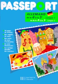 Passeport Allemand De La 6eme A La 5eme Langue 1 Ou De La 4eme A La 3eme Langue 2