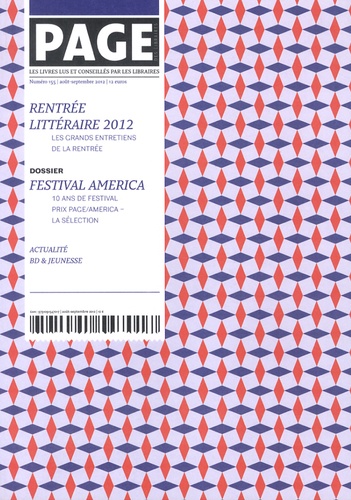  Anonyme - Page des libraires N° 155, Août-septemb : Rentrée littéraire 2012 ; Festival America.