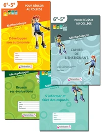 Pack 4 cahiers "pour réussir au collège" : n°1-2-3-4
