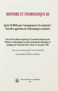 Histoire et informatique III