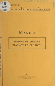 Épreuve de lecture Jeannot et Georges